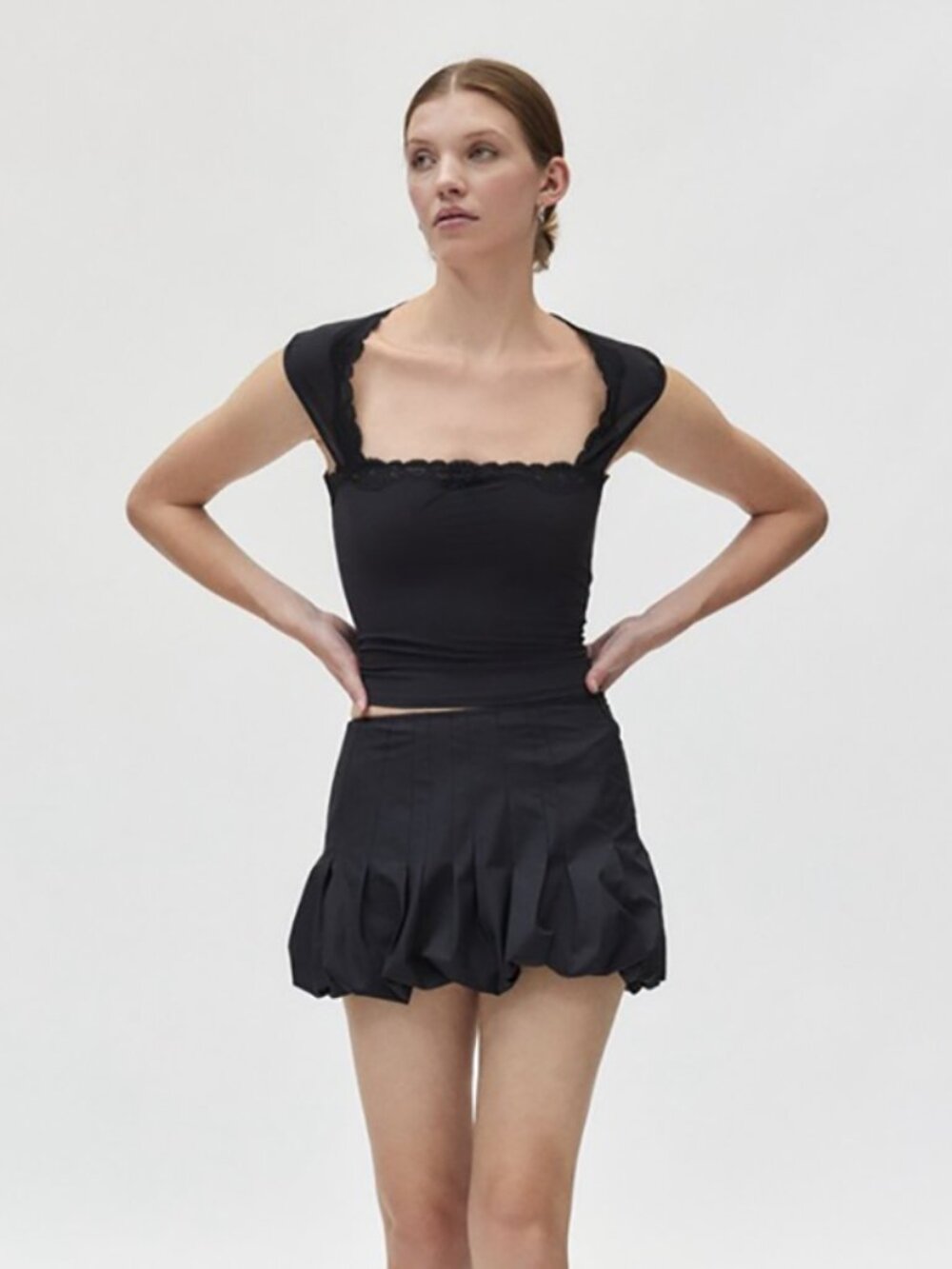 UO Out From Under Vivian Square Neck Top